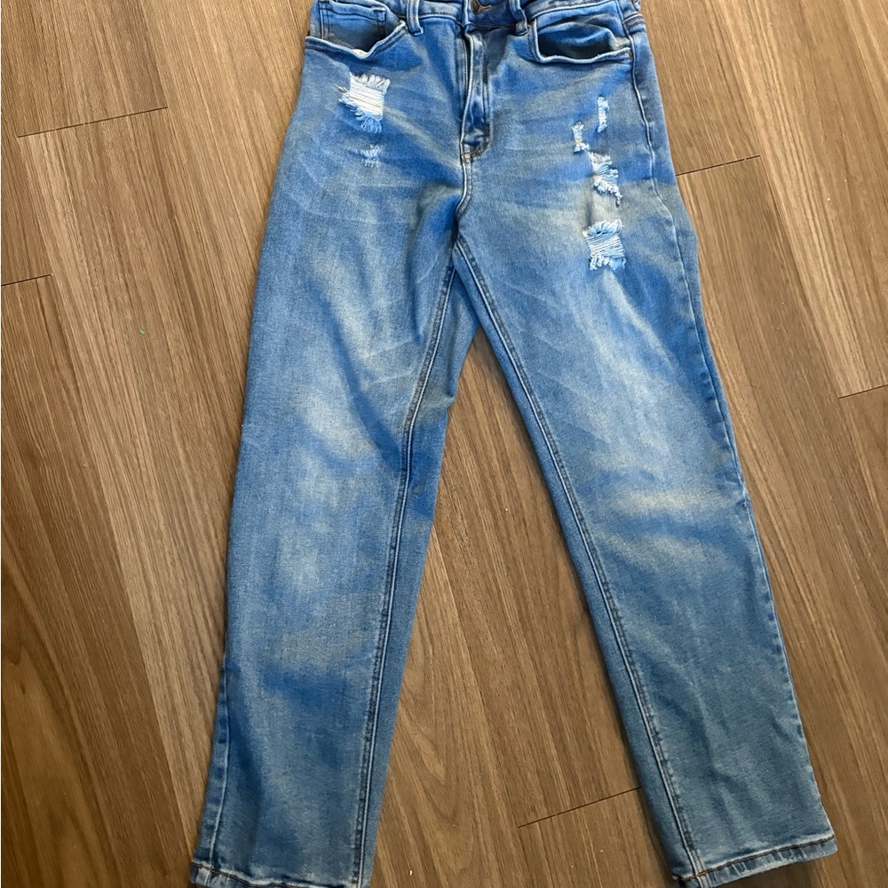 Wax Jean Light Blue Denim Jeans- Classic Wash Straight Leg- High Waisted